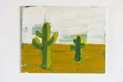 'Trigger Happy' 2025, Acrylic on panel, 40.5 x 51 cm. Private collection
