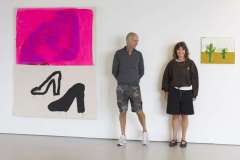 Nick Marsh and Helen Turner at 'The Ghost and the Chair' exhibition in Newhaven in 2025